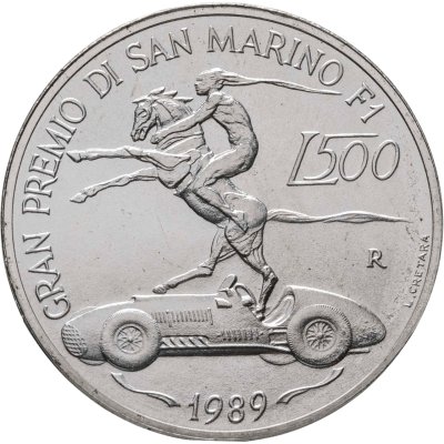 купить Сан-Марино 500 лир 1989, Гран-при Формула 1