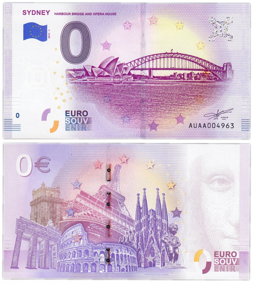 купить 0 евро (euro) "Сидней" 2019 1-серия (NEW)