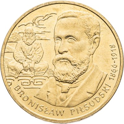 купить Польша 2 злотых 2008 [KM#Y.648] "Польский путешественник и исследователь Бронислав Пилсудский"