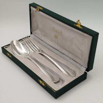 купить Набор столовых приборов на одну персону в оригинальном кофре, металл, серебрение, картон, Christofle, Франция, 1960-1983 гг.