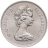 Купить Великобритания 25 пенсов (pence) 1972 Королевская серебряная свадьба