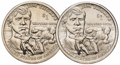 купить США комплект из 2х монет 1 доллар 2018 P + D "Коренные американцы - Джим Торп"
