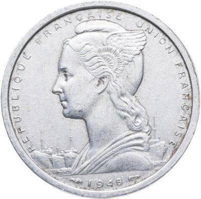 купить Французская Западная Африка 2 франка (francs) 1948