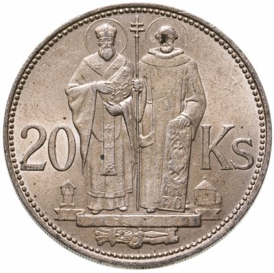 купить Словакия 20 крон 1941 "Святые Кирилл и Мефодий"
