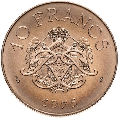 купить Монако 10 франков (francs) 1975
