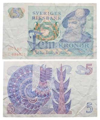 купить Швеция 5 крон 1977