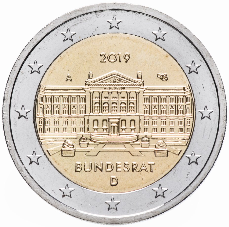 купить Германия 2 евро 2019 Бундесрат двор A