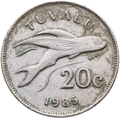 купить Тувалу 20 центов (cents) 1985