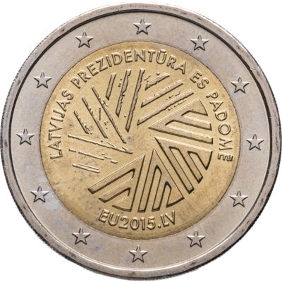 купить Латвия 2 евро (euro) 2015 Председательство Латвии в Совете ЕС