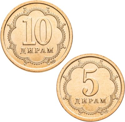 купить Таджикистан набор 5 и 10 дирамов 2006 (2 штуки)