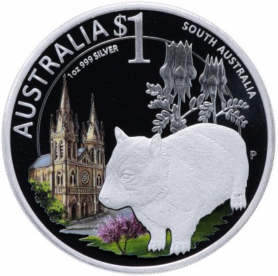 купить Австралия 1 доллар 2010 "Животный мир Австралии - Вомбат"