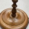 Купить Торшер на фигурном точенном основании (винтаж), дерево, ткань, полимерный материал, СССР, 1980-1990 гг.