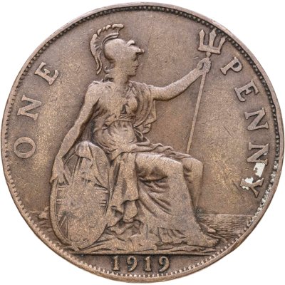 купить Великобритания 1 пенни (penny) 1919 Без отметки монетного двора