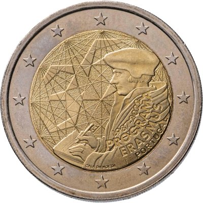 купить Португалия 2 евро (euro) 2022 35 лет программы Erasmus