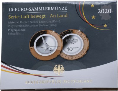 купить Германия 10 евро 2020 "На земле" proof в официальном буклете