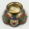 Купить Конфетница/орешница в восточном стиле, выполненная в форме цветка, латунь, гравировка, холодные эмали, Индия, 1980-1990 гг.