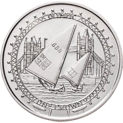 купить Остров Мэн 1 крона (crown) 2010 "XXX летние Олимпийские Игры, Лондон 2012 - Парусный спорт"