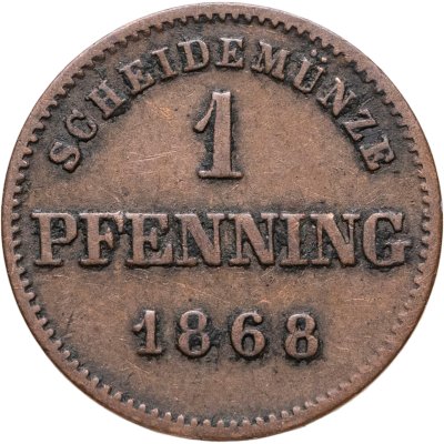 купить Бавария 1 пфенниг 1868