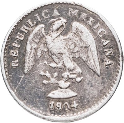 купить Мексика 5 сентаво (centavos) 1904 серебро, Zs Z - монетный двор Сакатекас