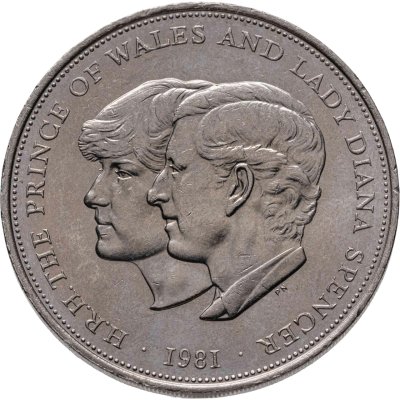 купить Великобритания 25 пенсов (1 крона) 1981 "Свадьба принца Чарльза и леди Дианы"