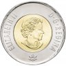 Купить Канада 2 доллара 2017 Северное сияние (цветная)