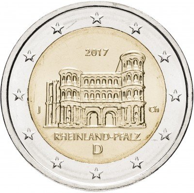 Купить Германия 2 евро 2017 J "Федеральные земли Германии - Порта Нигра, Рейнланд-Пфальц"