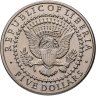 Купить Либерия 5 долларов (dollars) 2000 "Джордж Вашингтон (1789-1797)"