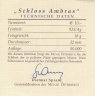 Купить Австрия 10 евро (euro) 2002 "Замок Амбрас" в футляре с сертификатом