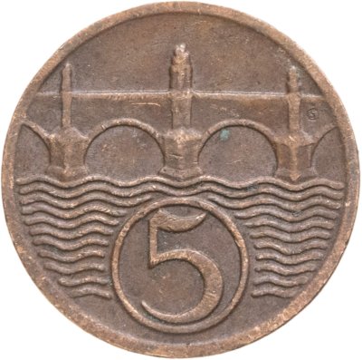 купить Чехословакия 5 геллеров (haleru) 1929