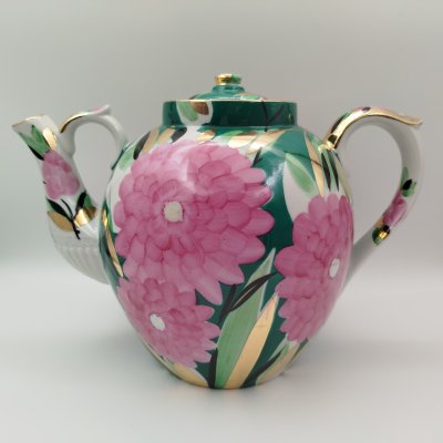 купить Чайник доливной (трактирный) "Хризантемы", фарфор, крытье, роспись, золочение, Дулевский фарфоровый завод (Дулёво), Российская Федерация, 2000 г.