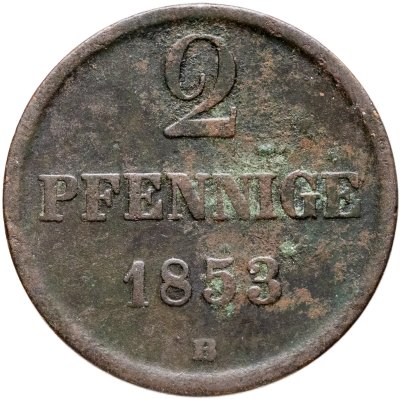 купить Германия, Ганновер 2 пфеннига 1853