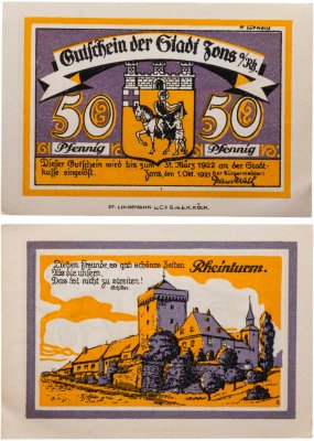 купить Австрия нотгельды 50 пфеннигов 1922