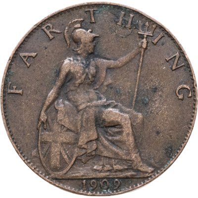 купить Великобритания 1 фартинг (farthing) 1909