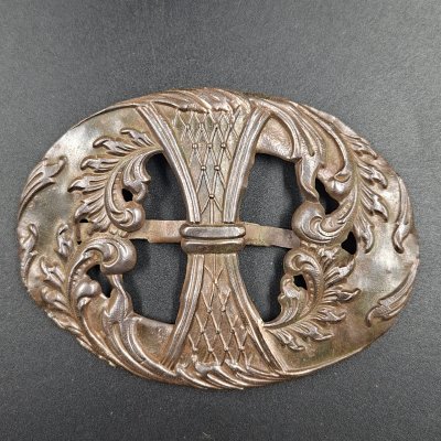 купить Пряжка женская поясная овальной формы с растительным декором, металл, штамповка, Российская империя, 1890-1915 гг.