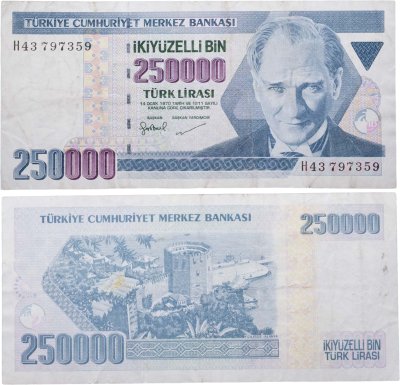купить Турция 250000 лир 1970