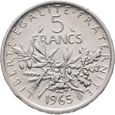 купить Франция 5 франков 1965