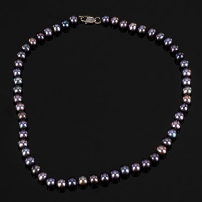 купить Бусы, металл, жемчуг чёрный (цвет "павлин"), Российская Федерация, 2008 г.