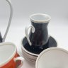 Купить Сервиз кофейный на 6 персон (15 предметов), фарфор, крытье, деколь, золочение, Freiberger Porzellan, ГДР, 1957-1972 гг.