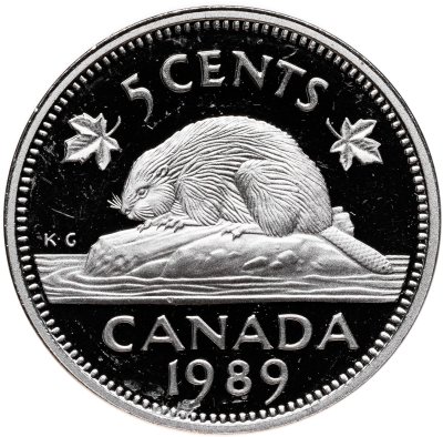купить Канада 5 центов (cents) 1989