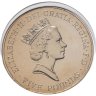 Купить Великобритания 5 фунтов 1996 "70 лет со дня рождения Королевы Елизаветы II", в конверте с марками