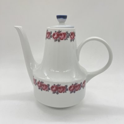 купить Кофейник с цветочным декором, фарфор, деколь, Graf Von Henneberg Porzellan, 1777 Jlmenau, ГДР, 1977-1990 гг.