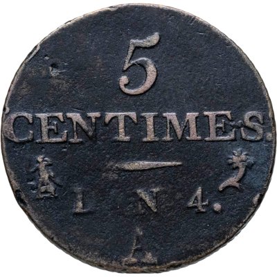 купить Франция 5 сантимов 1795-1796, 4 год республиканского календаря