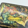 Купить Шкатулка с лаковой миниатюрой "Хозяйка Медной горы", автор А. Петров, папье-маше, темпера, роспись, лак, Холуйская лаковая миниатюра, СССР, 1980-1990 гг.