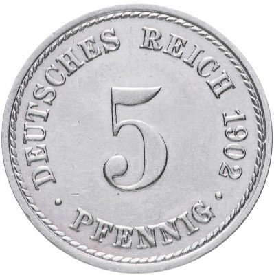 купить Германия 5 пфеннигов 1902 A