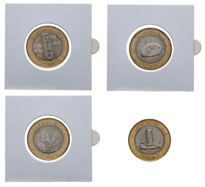 купить Литва 4 монеты по 2 лита 2013 "Курорты"