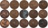 Купить Ирландия набор монет 1 пенни (penny) 1941-1968 (15 шт., все годы чеканки, кроме 1940)
