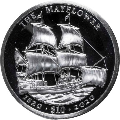 купить Британские Виргинские Острова 10 долларов 2020 "400 лет корабль Mayflower", в футляре с сертификатом