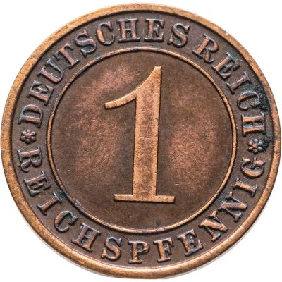 купить Германия 1 рейхспфенниг (reichspfennig) 1934 D знак монетного двора "D" — Мюнхен