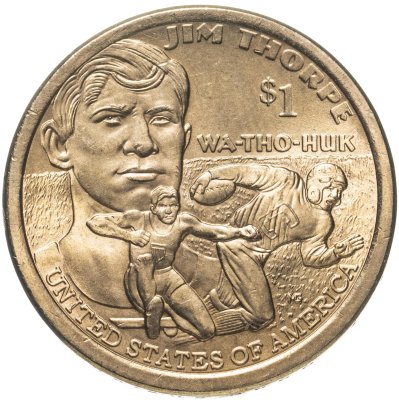 купить США 1 доллар (dollar) 2018 "Коренные Американцы - Джим Торп "Уа-То-Хак""