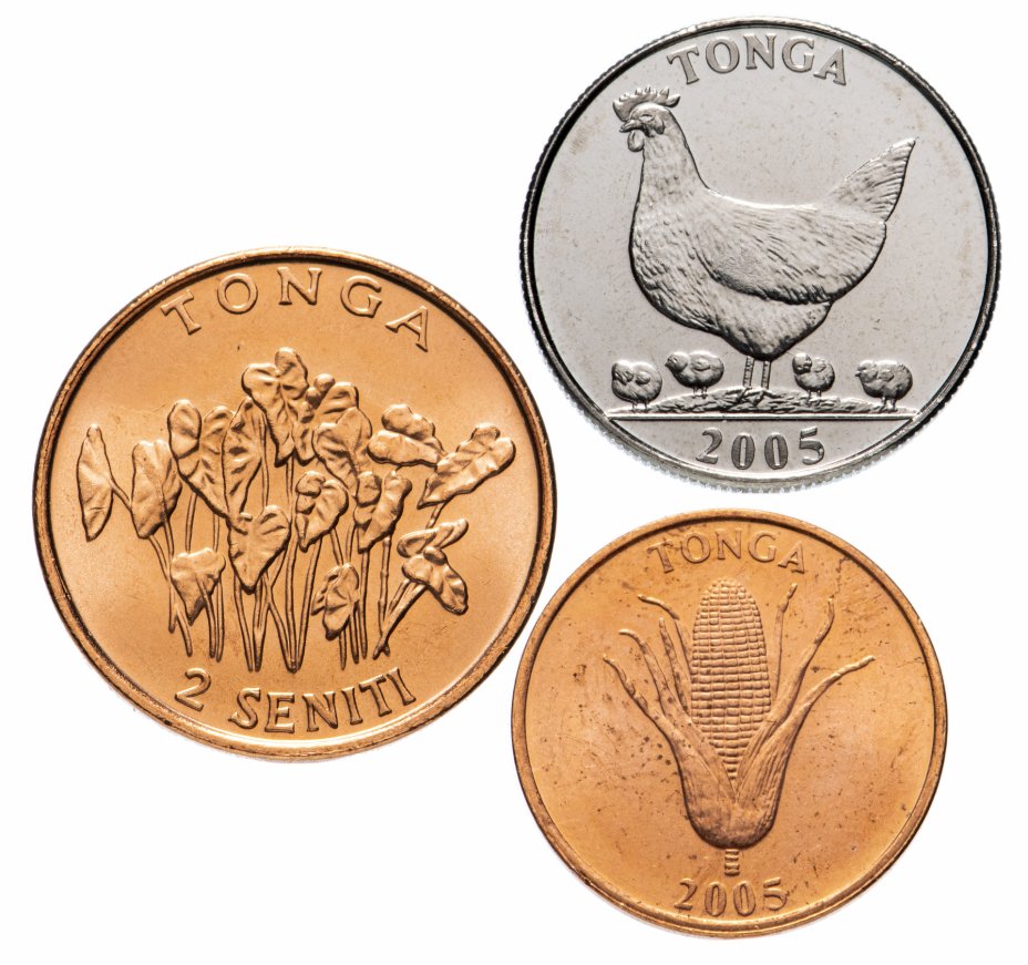 купить Тонга набор 3 монет 2002 - 2005 ФАО